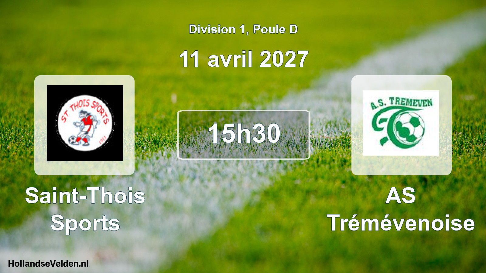Geplande wedstrijd: Saint-Thois Sports - AS Trémévenoise (11 april 2027)