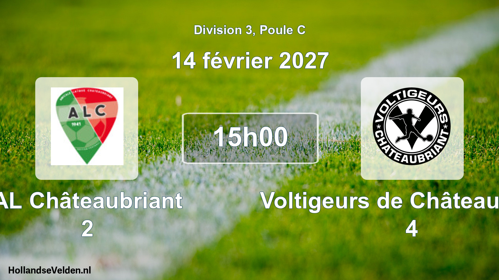 Match programmé: AL Châteaubriant 2 - Voltigeurs de Châteaubriant 4 (14 février 2027)