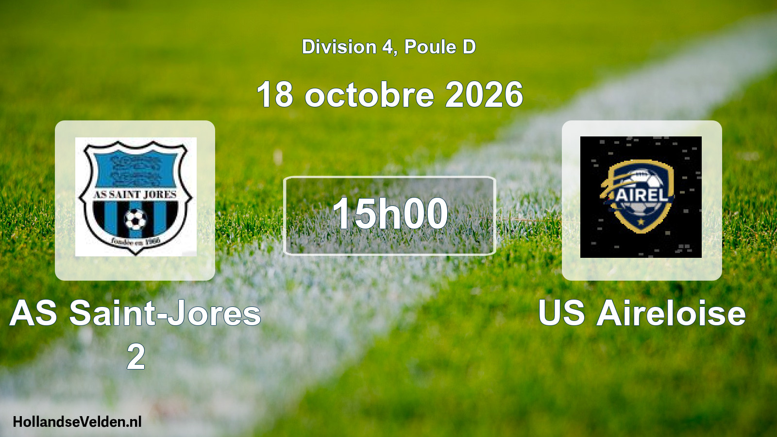 Match programmé: AS Saint-Jores 2 - US Aireloise (18 octobre 2026)