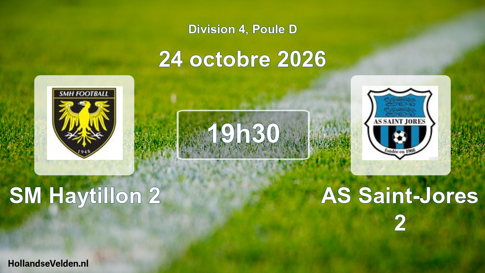 Match programmé: SM Haytillon 2 - AS Saint-Jores 2 (24 octobre 2026)