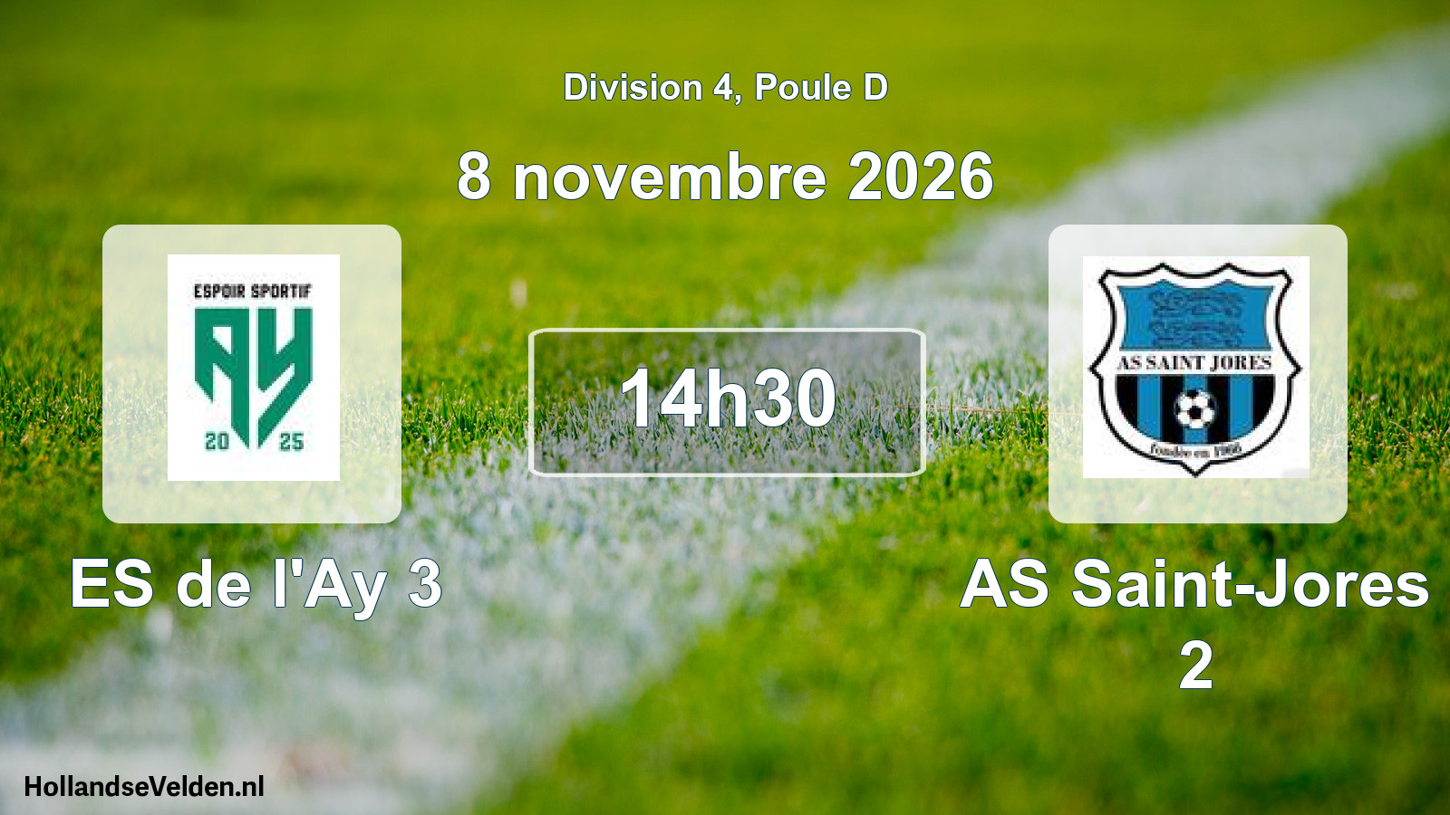 Match programmé: ES de l'Ay 3 - AS Saint-Jores 2 (8 novembre 2026)