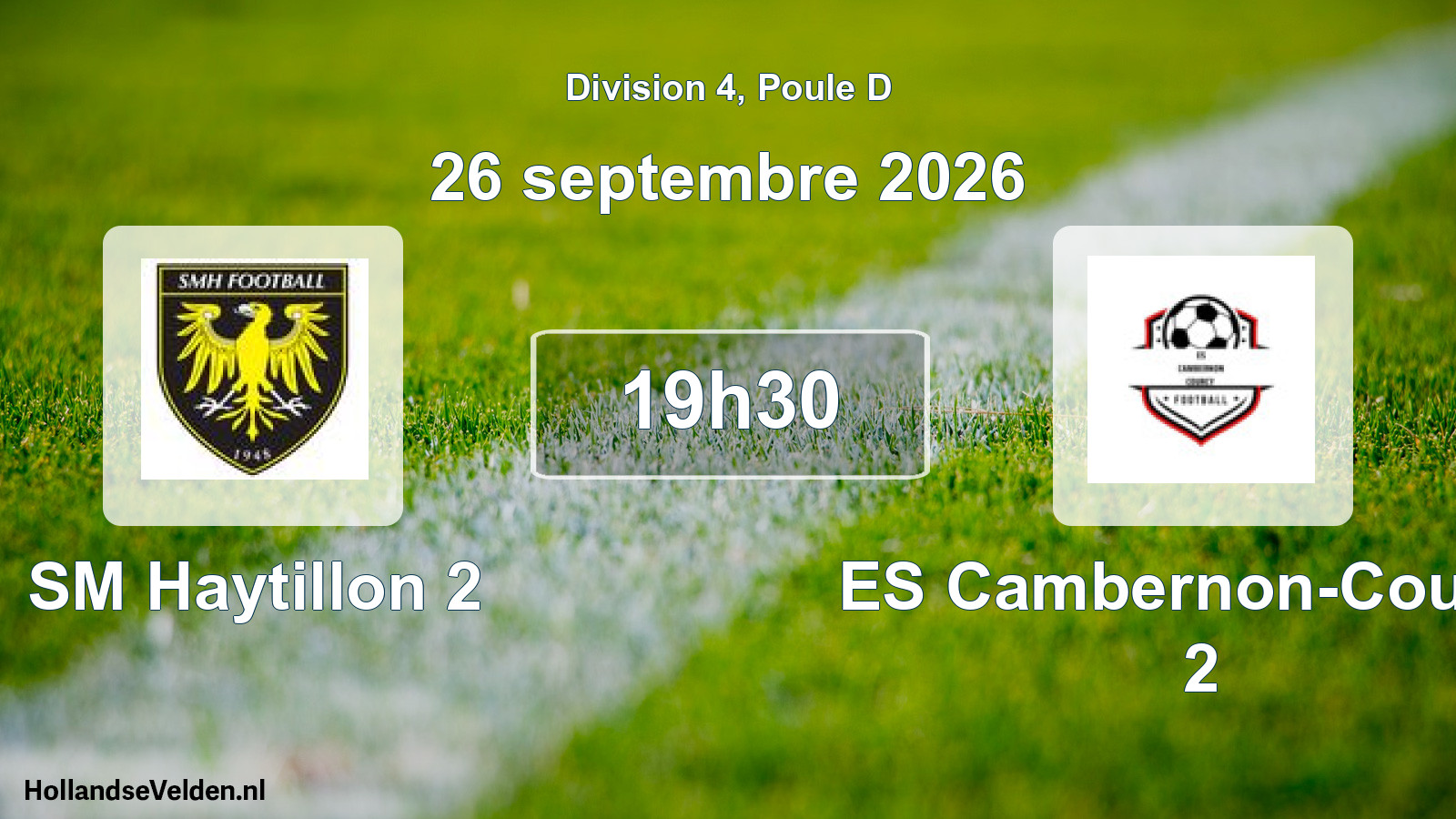 Scheduled Match: SM Haytillon 2 - ES Cambernon-Courcy 2 (26 September 2026)
