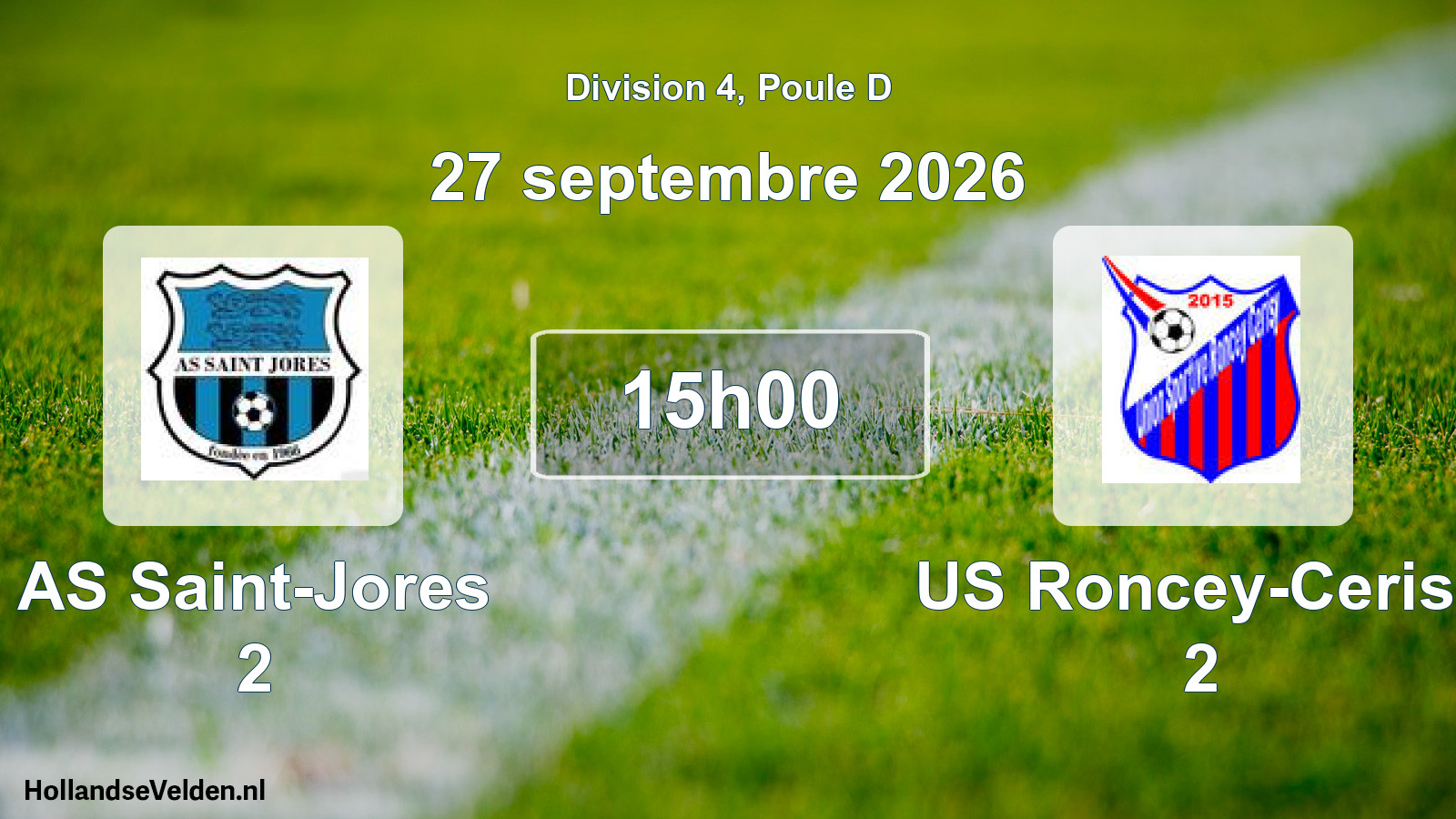 Match programmé: AS Saint-Jores 2 - US Roncey-Cerisy 2 (27 septembre 2026)