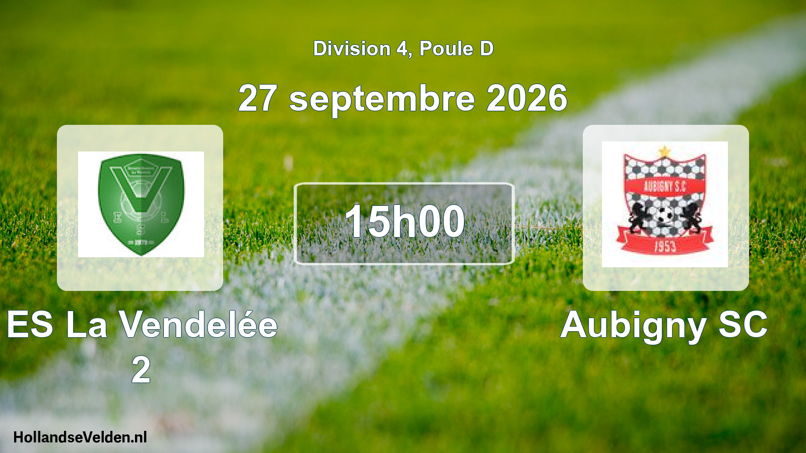 Match programmé: ES La Vendelée 2 - Aubigny SC (27 septembre 2026)