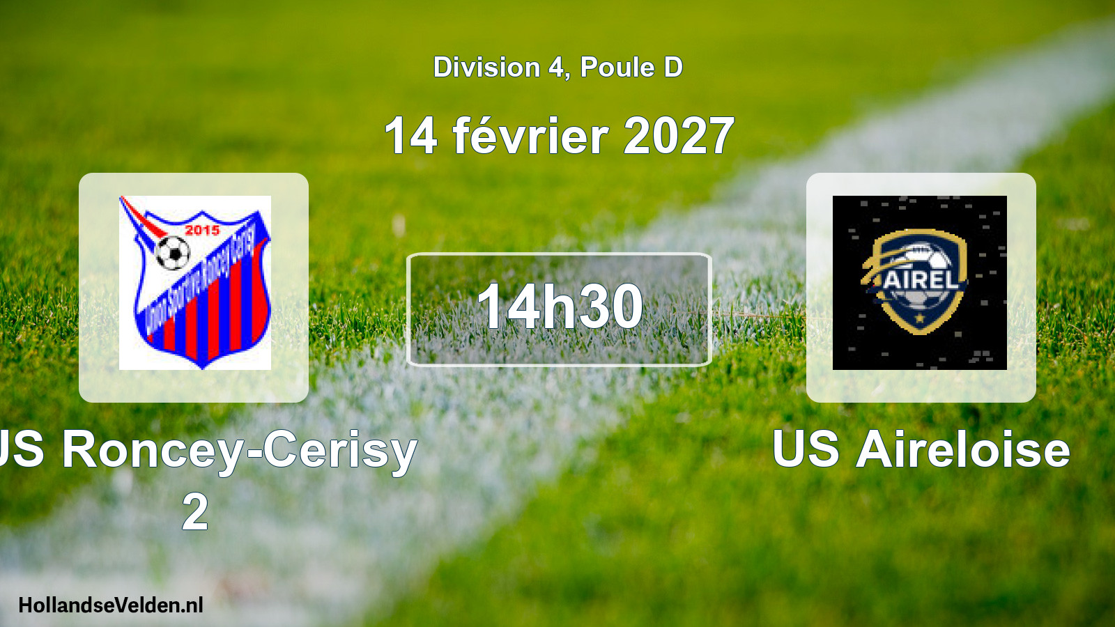 Match programmé: US Roncey-Cerisy 2 - US Aireloise (14 février 2027)