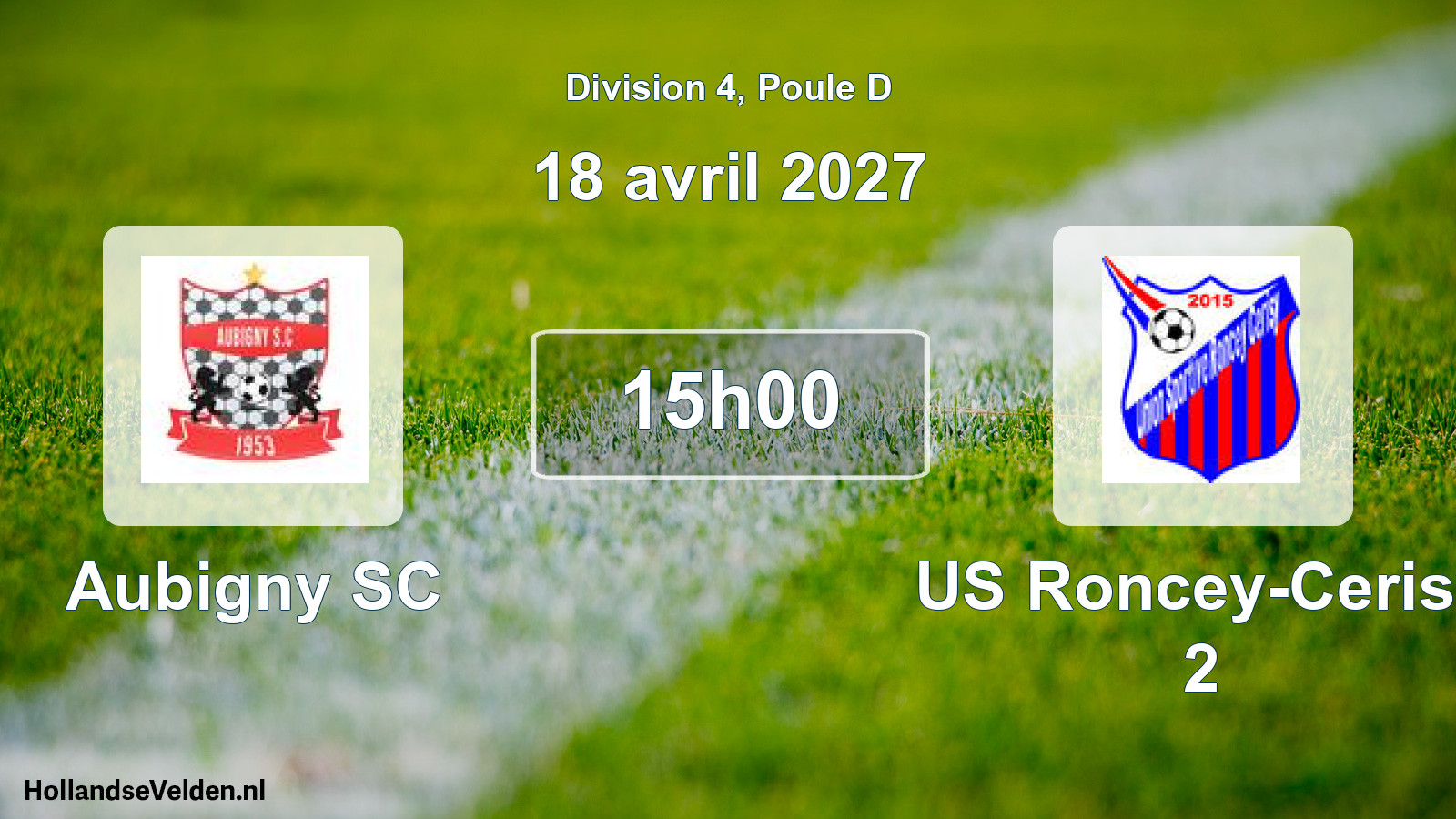 Scheduled Match: Aubigny SC - US Roncey-Cerisy 2 (18 April 2027)