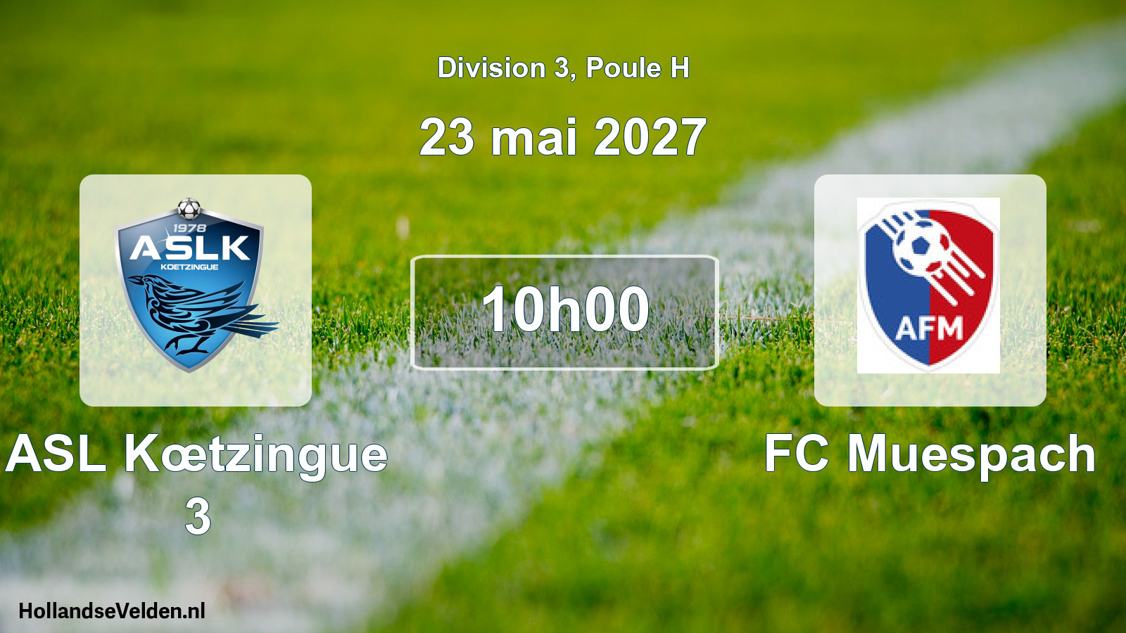 Match programmé: ASL Kœtzingue 3 - FC Muespach (23 mai 2027)