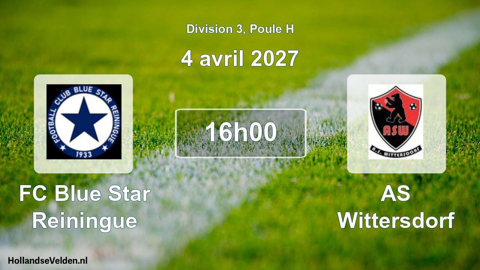 Scheduled Match: FC Blue Star Reiningue - AS Wittersdorf (4 April 2027)