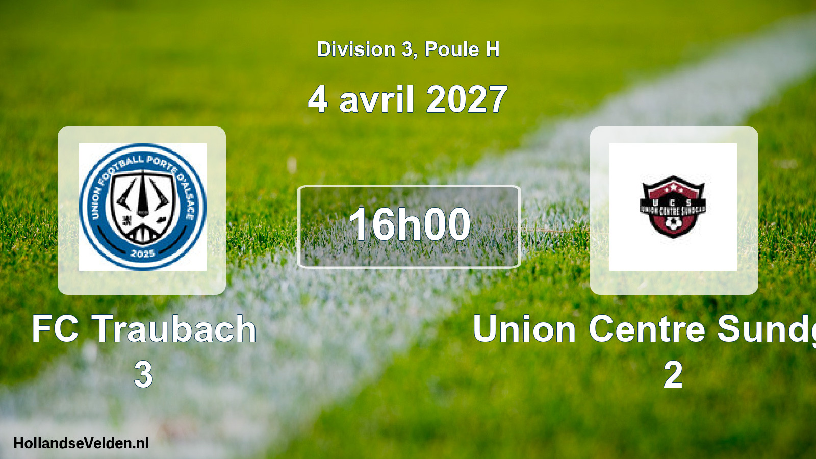 Match programmé: FC Traubach 3 - Union Centre Sundgau 2 (4 avril 2027)