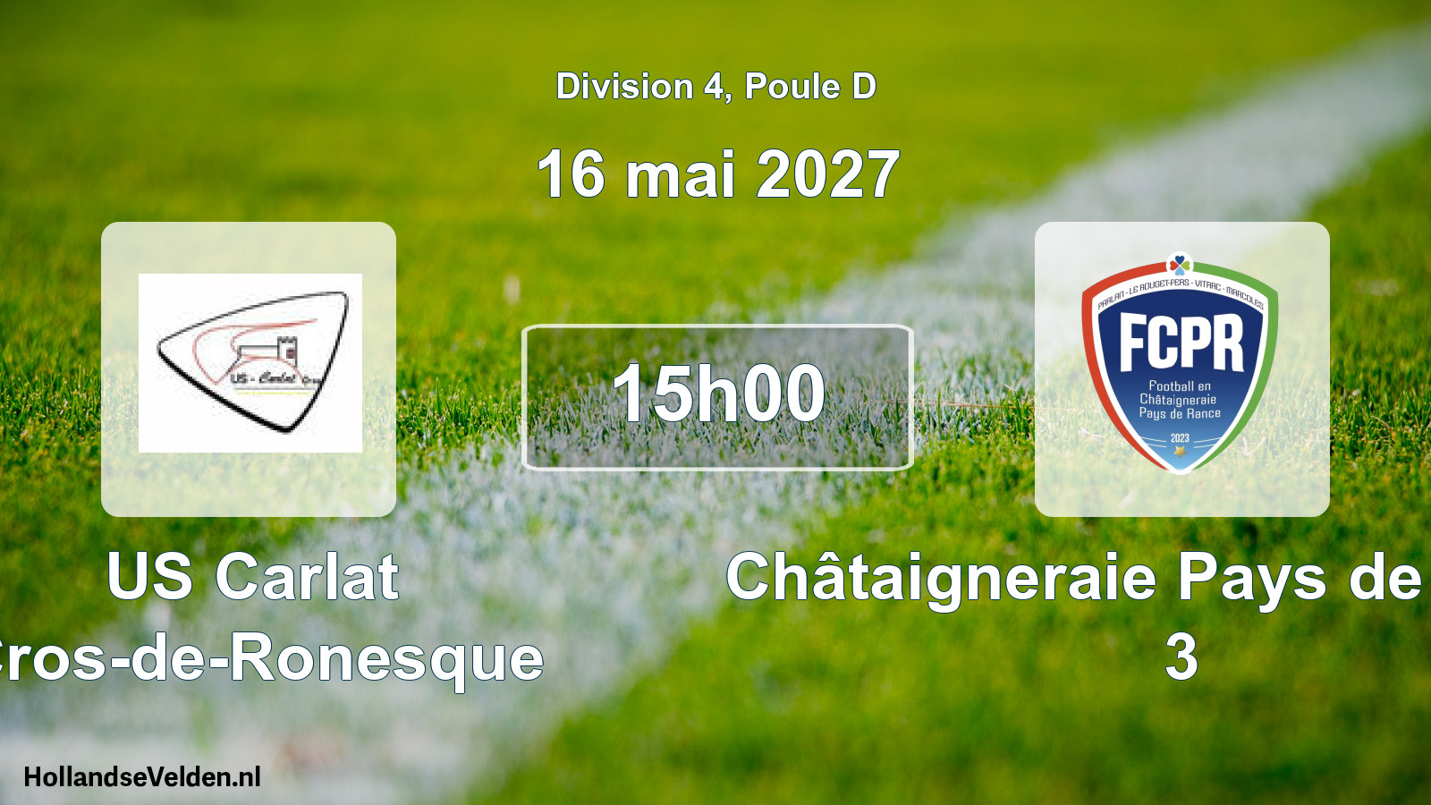 Match programmé: US Carlat Cros-de-Ronesque - Châtaigneraie Pays de Rance 3 (16 mai 2027)