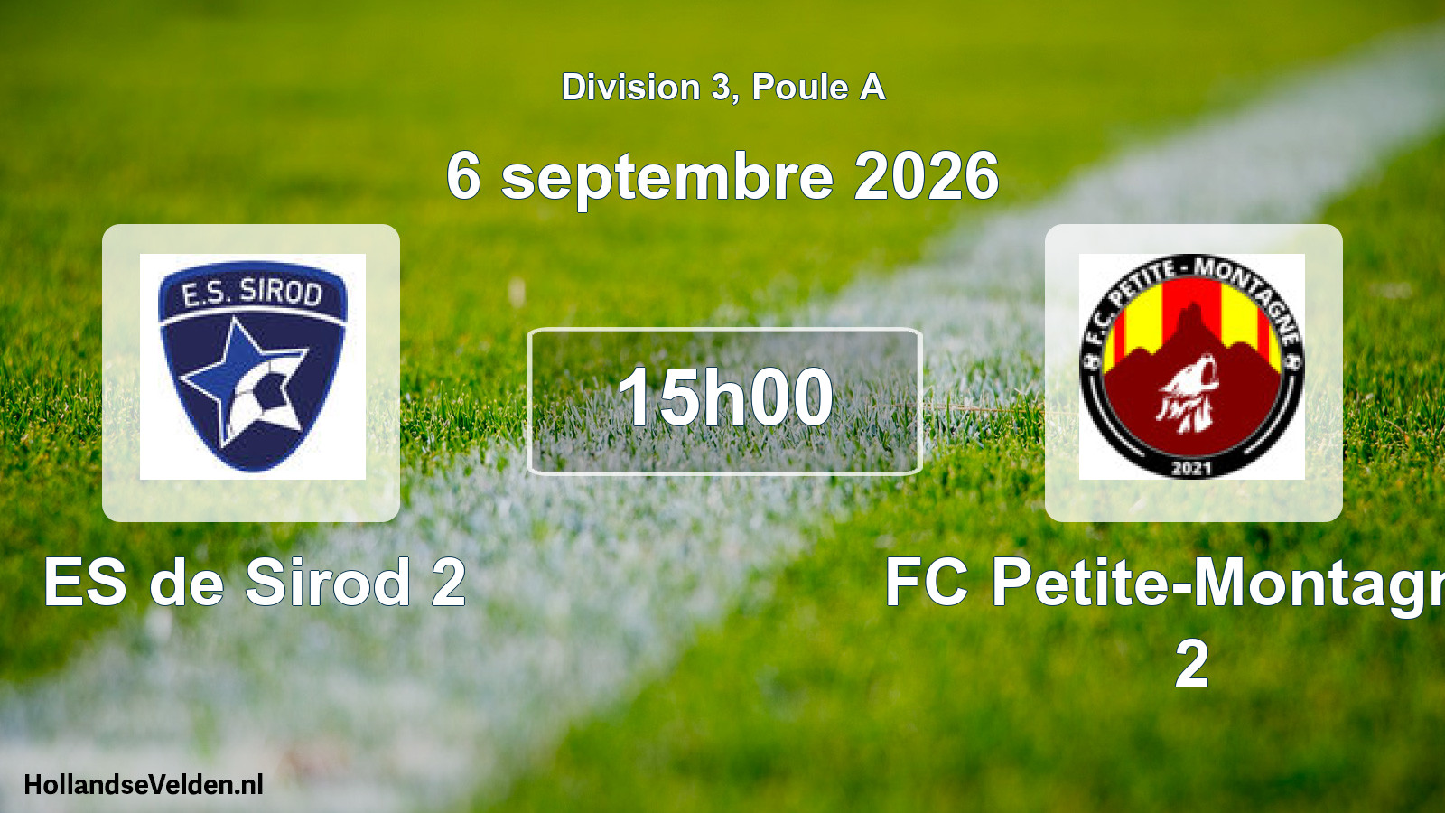 Scheduled Match: ES de Sirod 2 - FC Petite-Montagne 2 (6 September 2026)