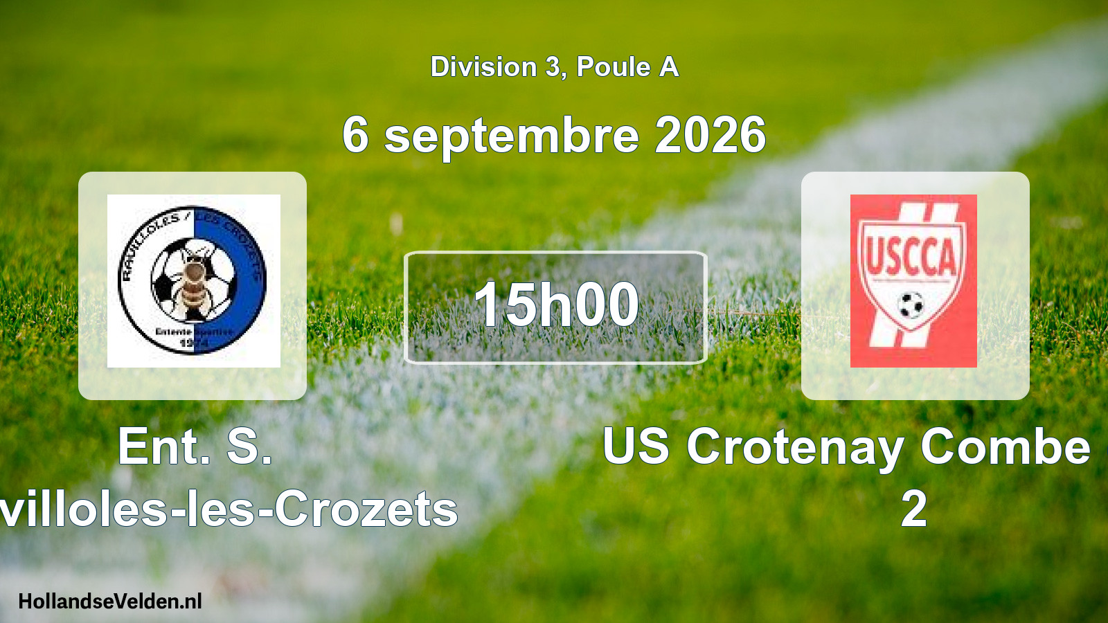 Geplande wedstrijd: Ent. S. Ravilloles-les-Crozets - US Crotenay Combe d'Ain 2 (6 september 2026)