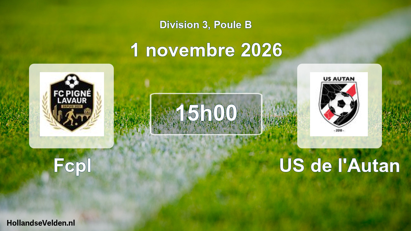 Match programmé: Fcpl - US de l'Autan (1 novembre 2026)