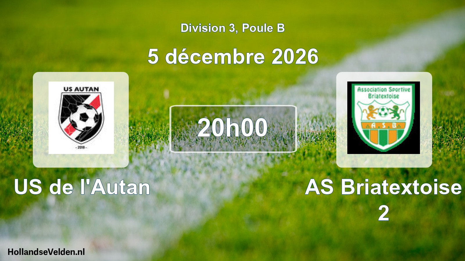 Match programmé: US de l'Autan - AS Briatextoise 2 (5 décembre 2026)