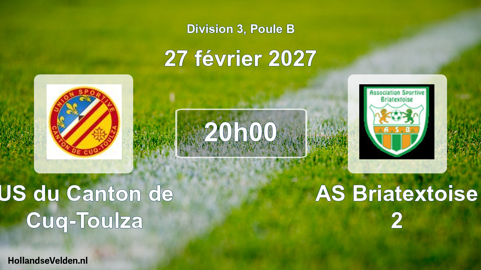 Match programmé: US du Canton de Cuq-Toulza - AS Briatextoise 2 (27 février 2027)