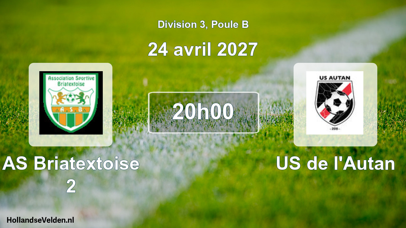 Match programmé: AS Briatextoise 2 - US de l'Autan (24 avril 2027)