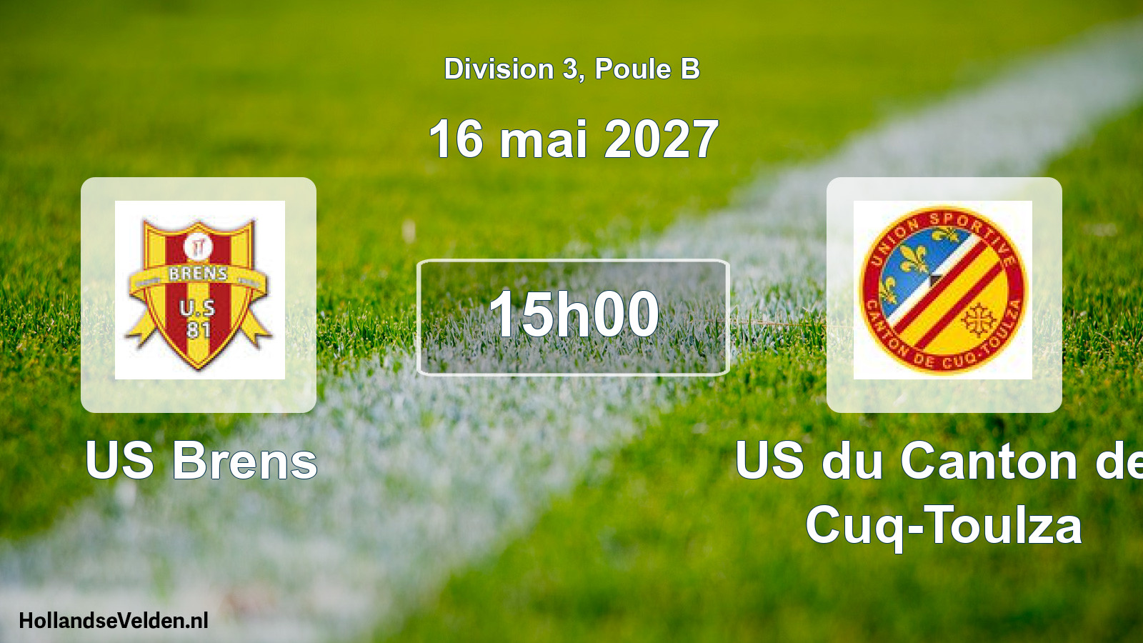 Match programmé: US Brens - US du Canton de Cuq-Toulza (16 mai 2027)