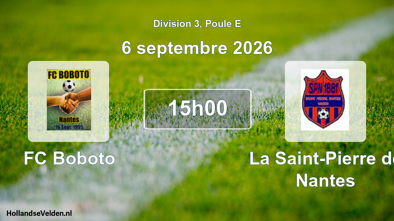 Scheduled Match: FC Boboto - La Saint-Pierre de Nantes (6 September 2026)