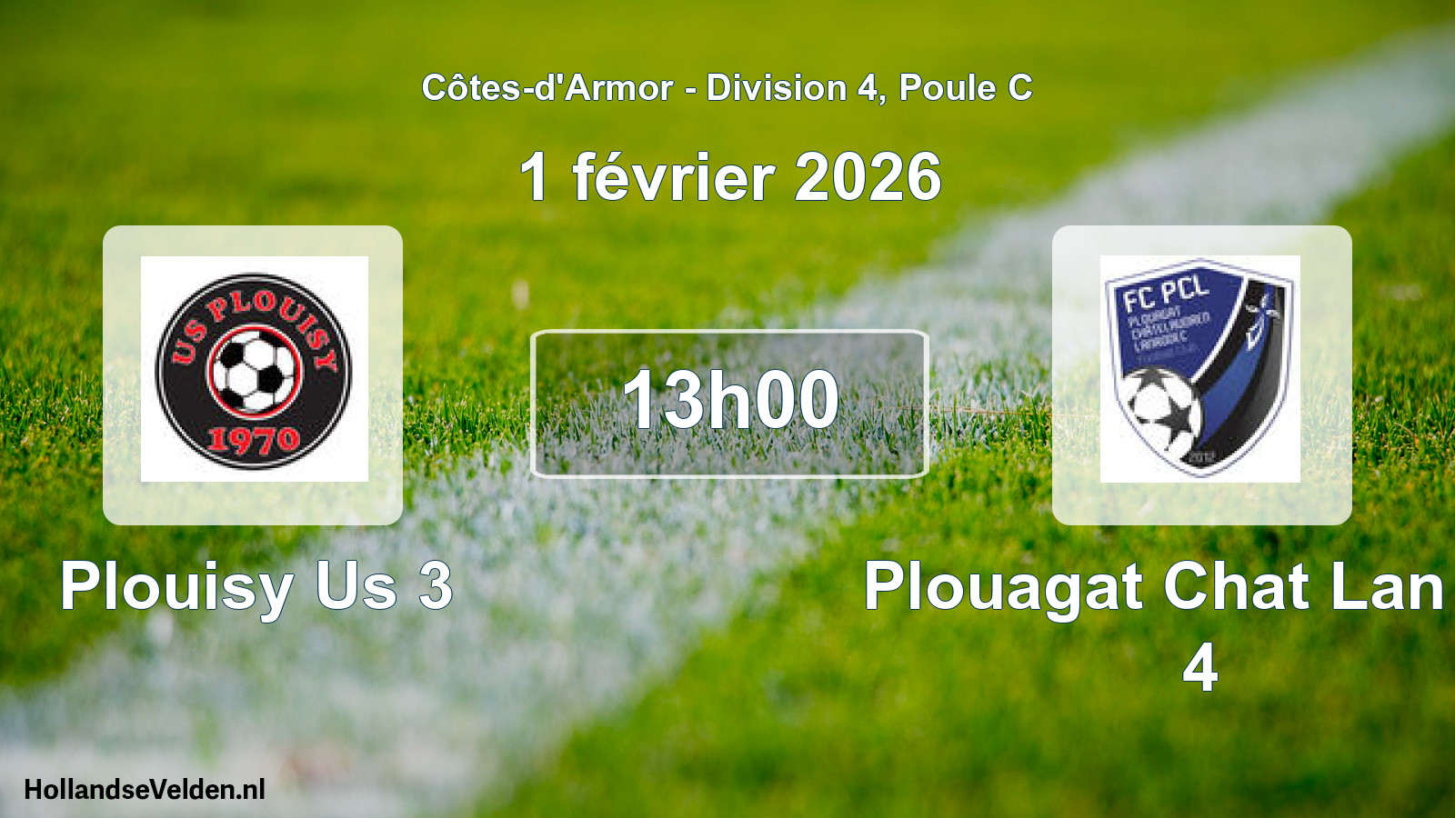 Scheduled Match: Plouisy Us 3 - Plouagat Chat Lan Fc 4 (1 February 2026)