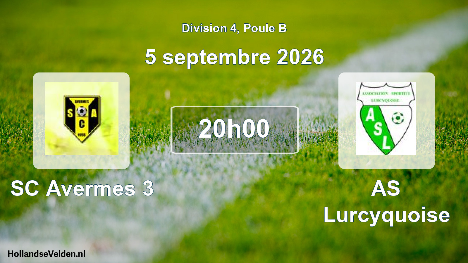 Match programmé: SC Avermes 3 - AS Lurcyquoise (5 septembre 2026)