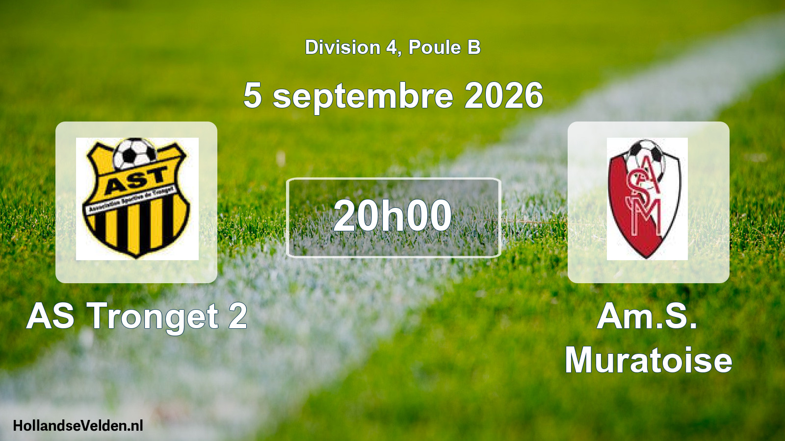 Match programmé: AS Tronget 2 - Am.S. Muratoise (5 septembre 2026)