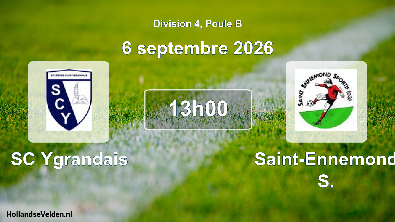 Scheduled Match: SC Ygrandais - Saint-Ennemond S. (6 September 2026)