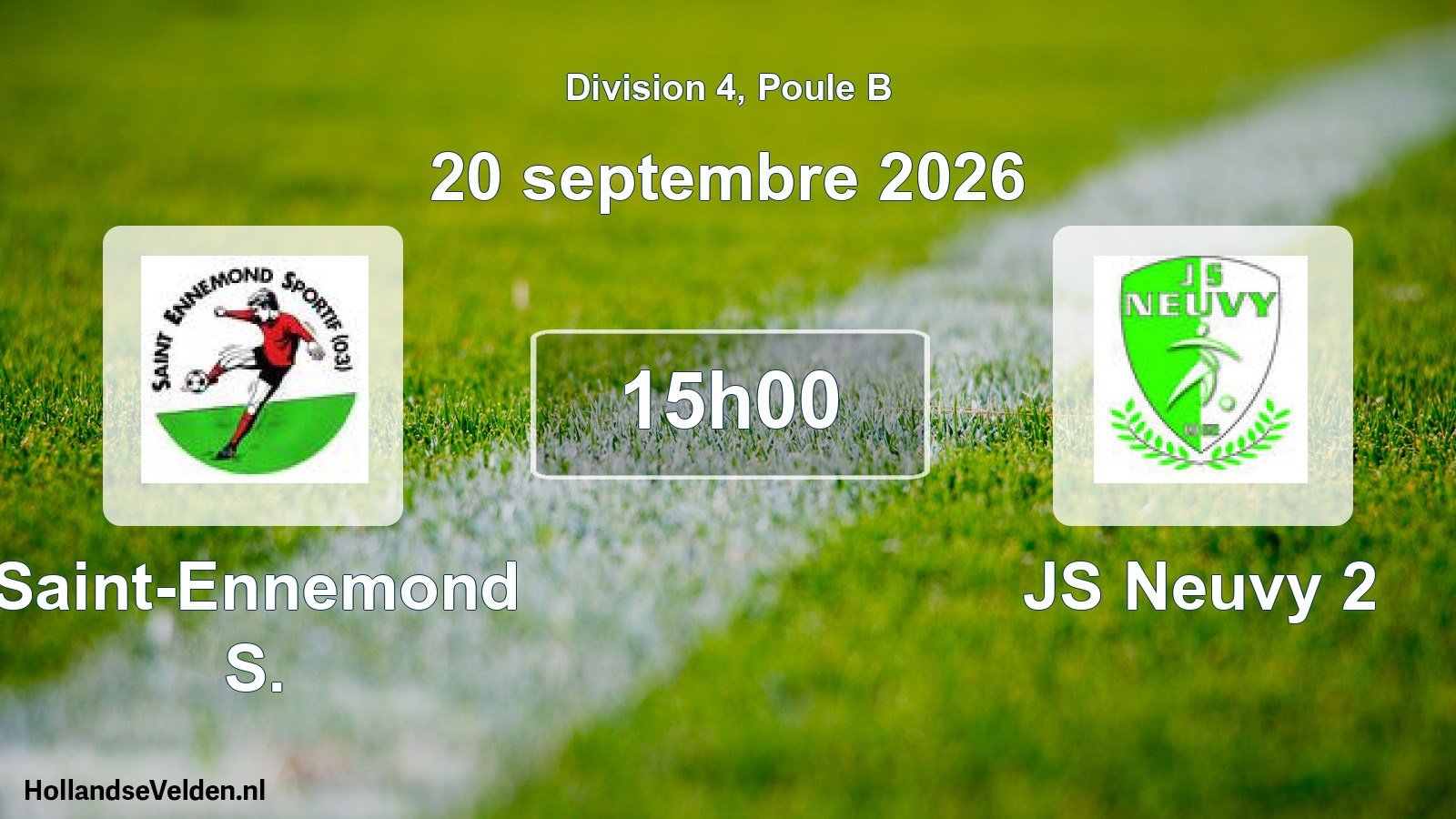 Match programmé: Saint-Ennemond S. - JS Neuvy 2 (20 septembre 2026)