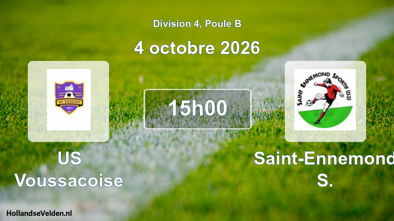 Match programmé: US Voussacoise - Saint-Ennemond S. (4 octobre 2026)