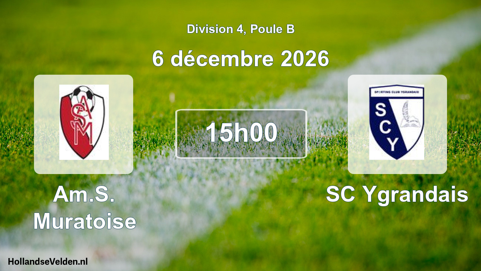 Match programmé: Am.S. Muratoise - SC Ygrandais (6 décembre 2026)