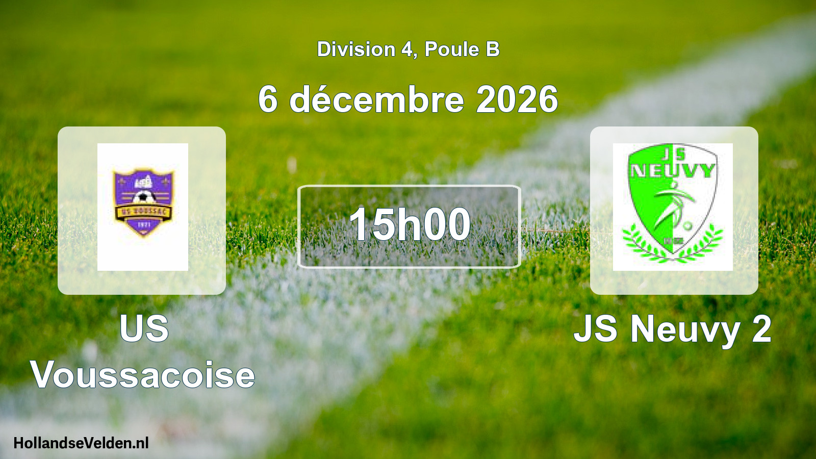 Match programmé: US Voussacoise - JS Neuvy 2 (6 décembre 2026)