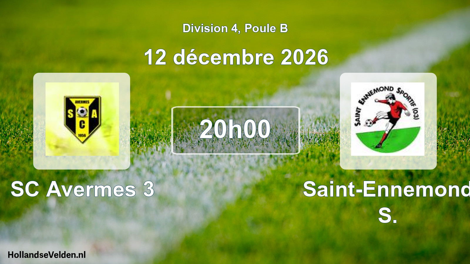 Match programmé: SC Avermes 3 - Saint-Ennemond S. (12 décembre 2026)