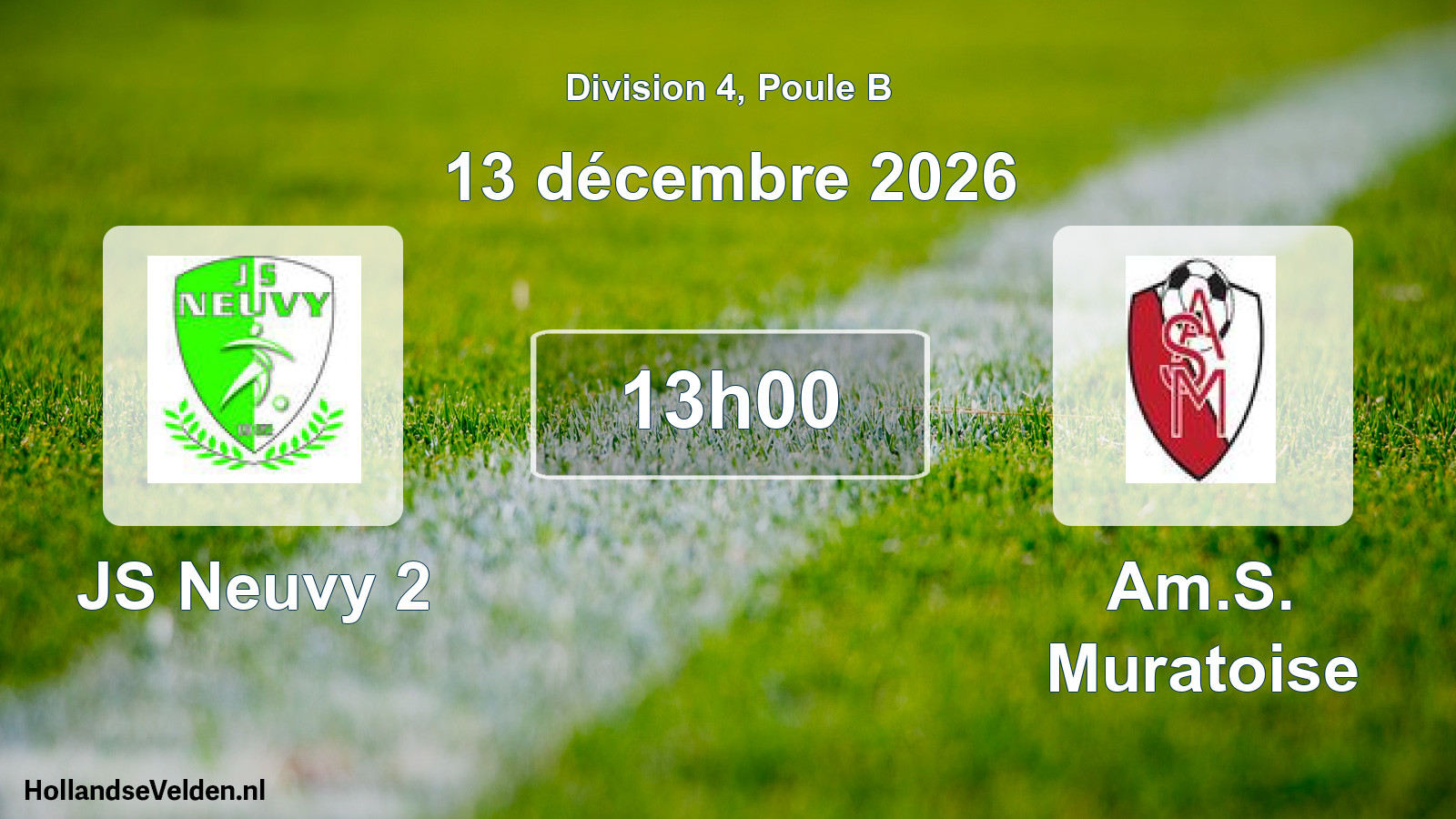 Match programmé: JS Neuvy 2 - Am.S. Muratoise (13 décembre 2026)