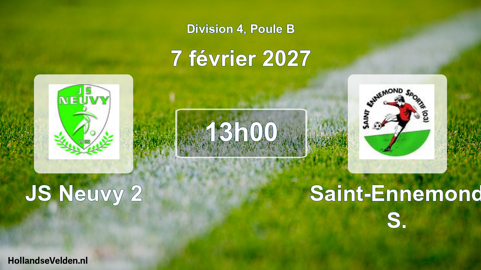 Match programmé: JS Neuvy 2 - Saint-Ennemond S. (7 février 2027)