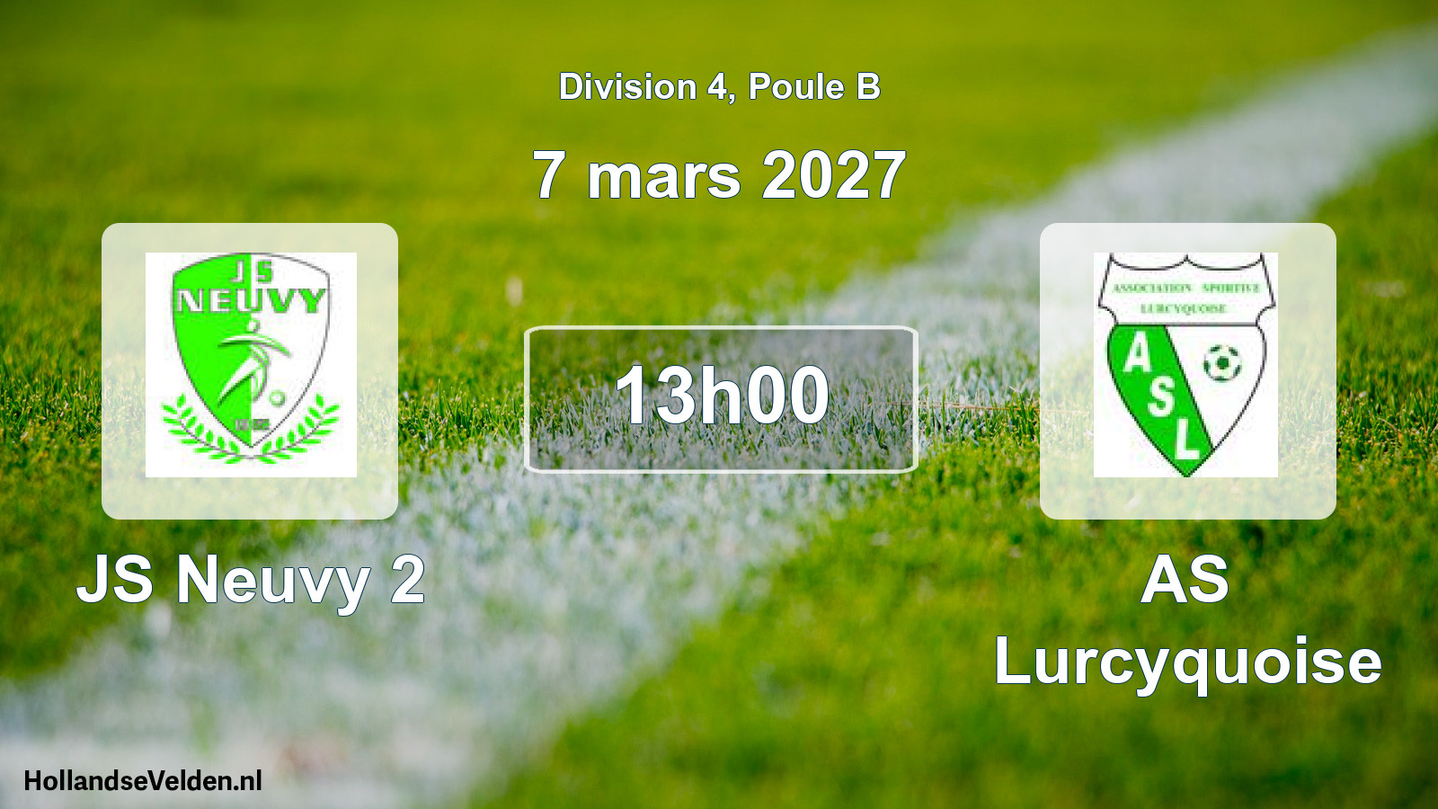Match programmé: JS Neuvy 2 - AS Lurcyquoise (7 mars 2027)