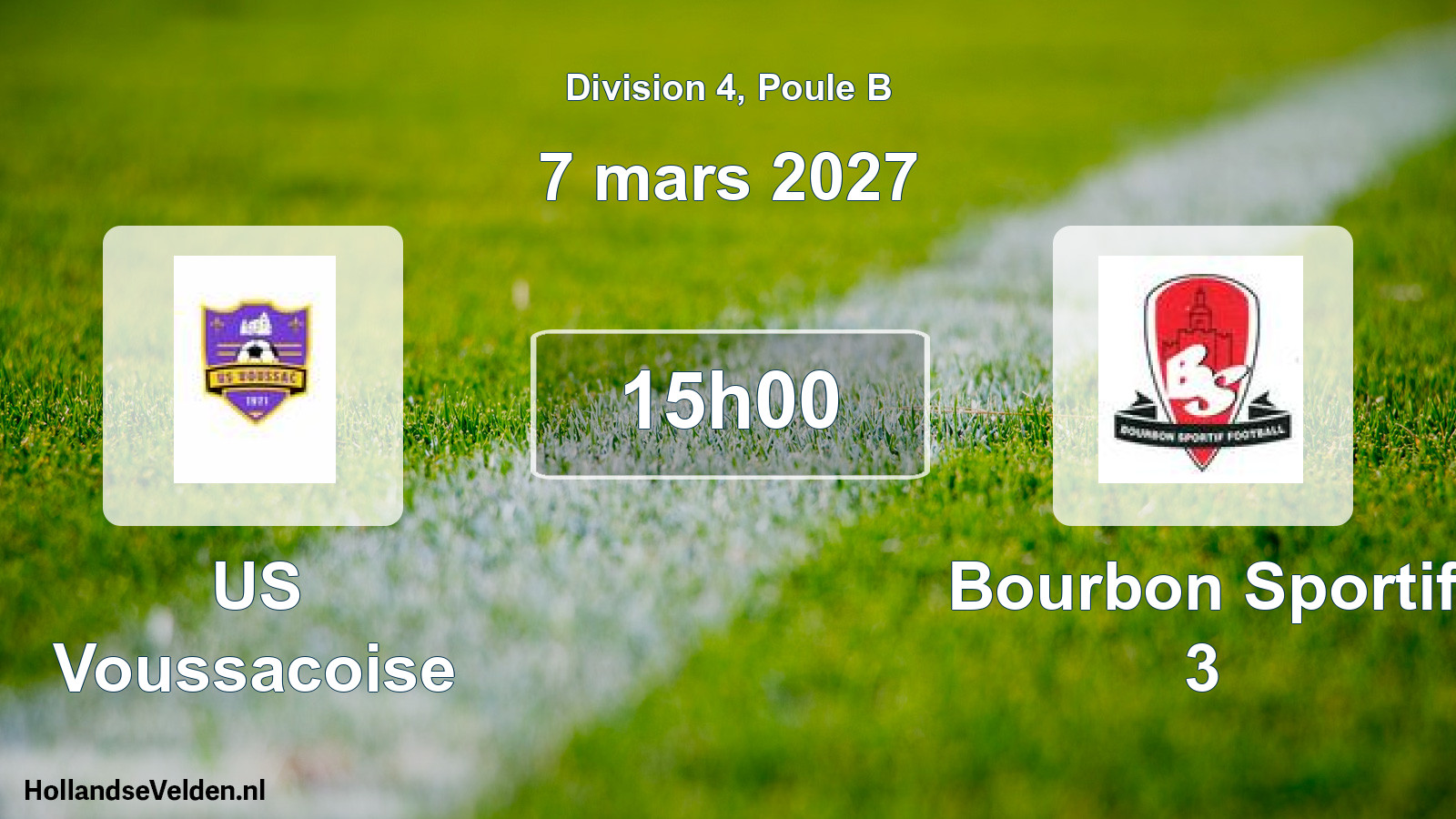 Match programmé: US Voussacoise - Bourbon Sportif 3 (7 mars 2027)