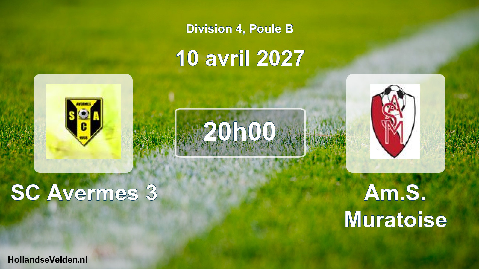 Geplande wedstrijd: SC Avermes 3 - Am.S. Muratoise (10 april 2027)