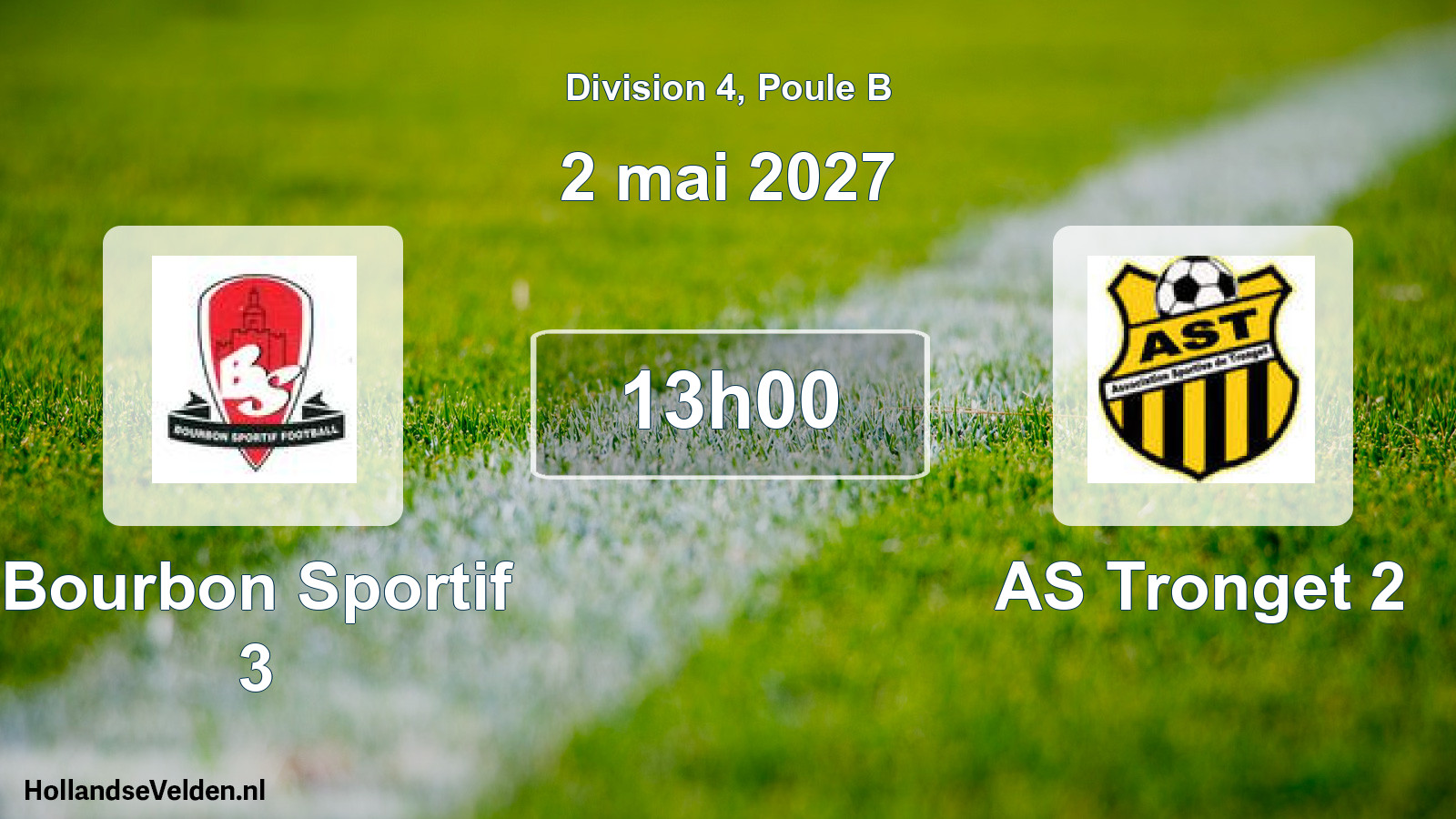 Match programmé: Bourbon Sportif 3 - AS Tronget 2 (2 mai 2027)