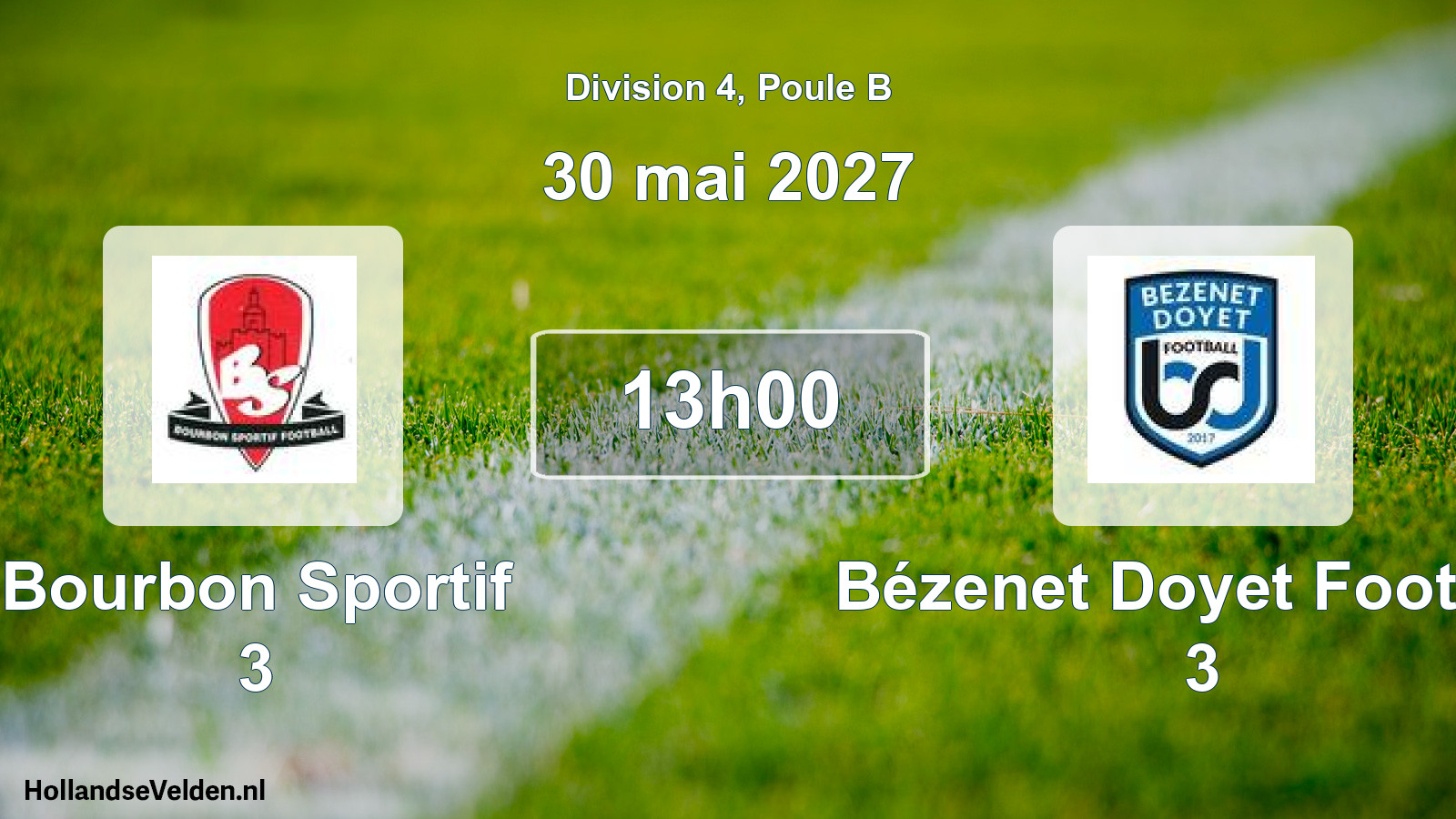 Scheduled Match: Bourbon Sportif 3 - Bézenet Doyet Football 3 (30 May 2027)