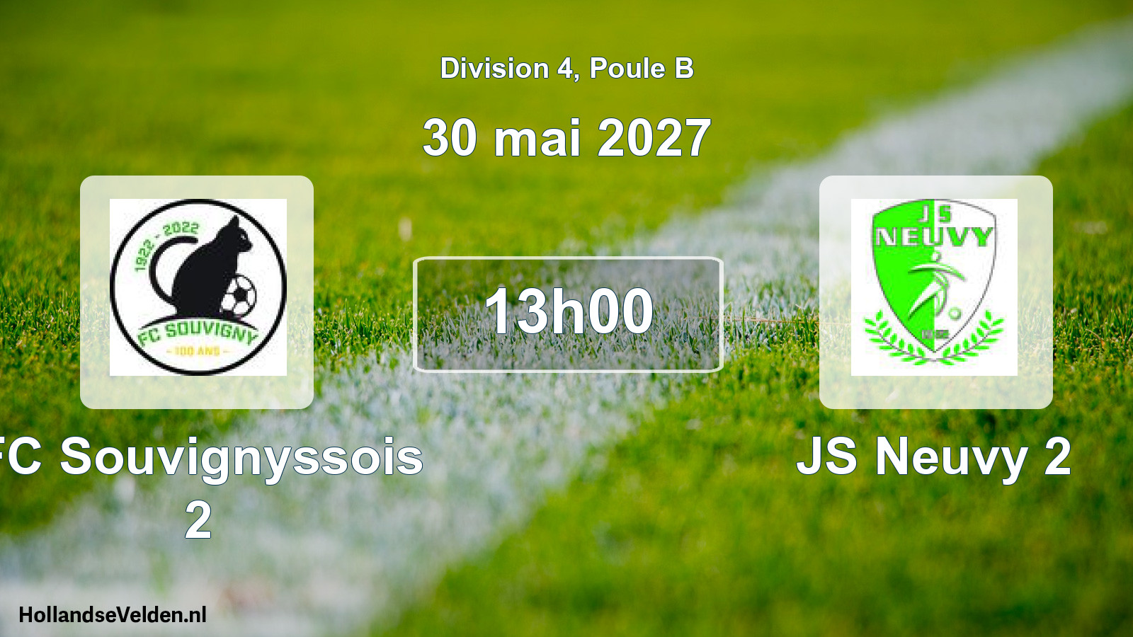 Match programmé: FC Souvignyssois 2 - JS Neuvy 2 (30 mai 2027)