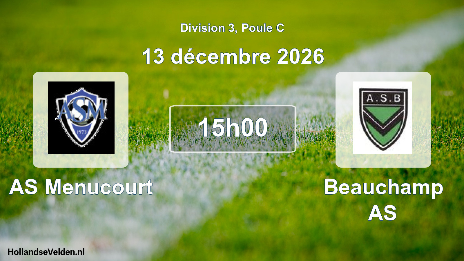 Geplande wedstrijd: AS Menucourt - Beauchamp AS (13 december 2026)