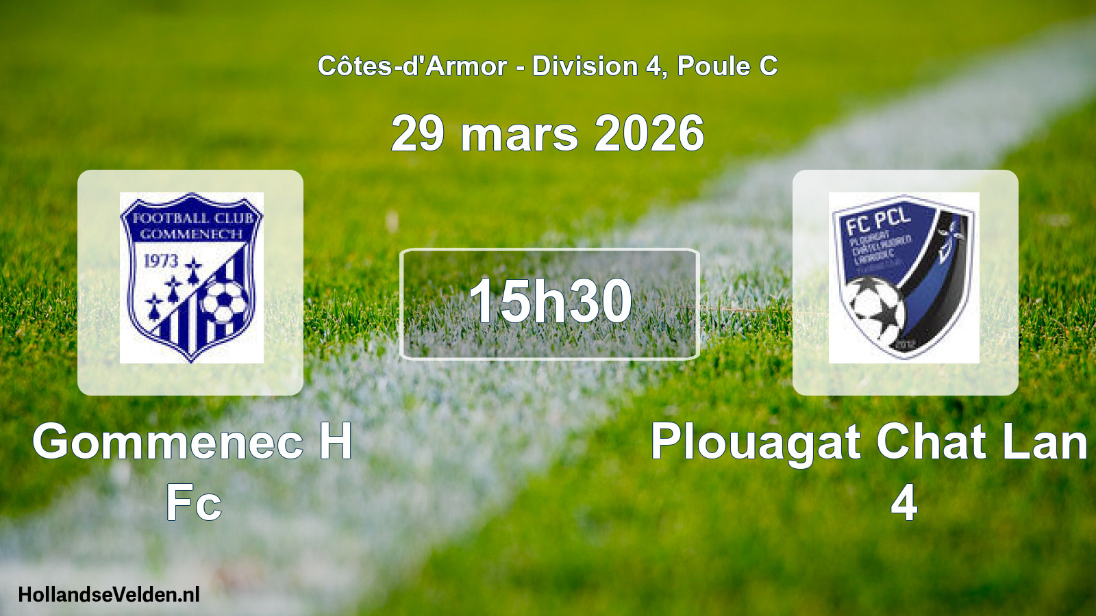 Scheduled Match: Gommenec H Fc - Plouagat Chat Lan Fc 4 (29 March 2026)