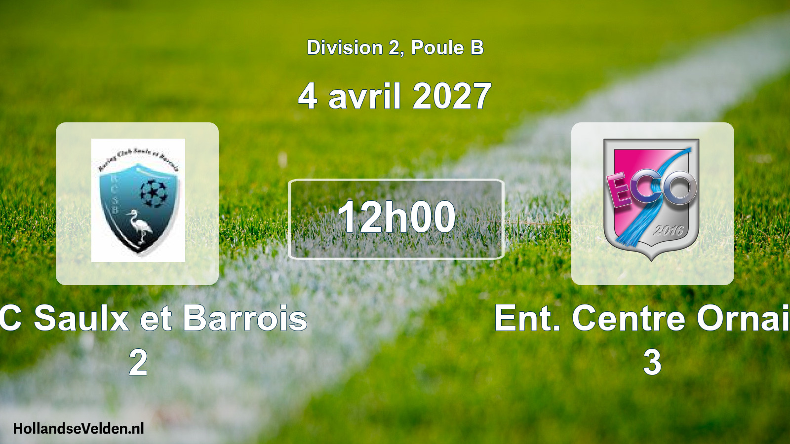 Match programmé: RC Saulx et Barrois 2 - Ent. Centre Ornain 3 (4 avril 2027)