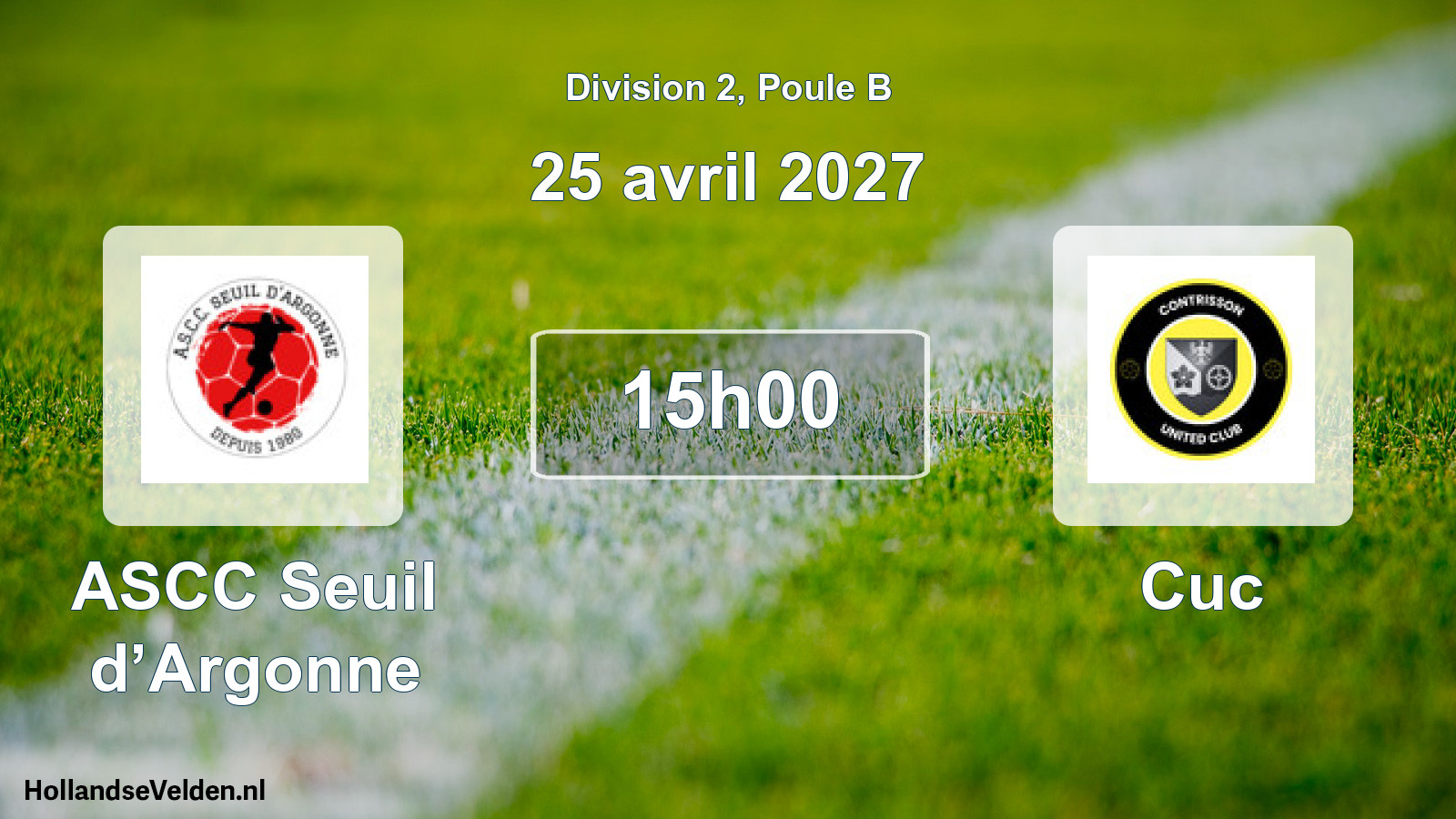 Match programmé: ASCC Seuil d’Argonne - Cuc (25 avril 2027)