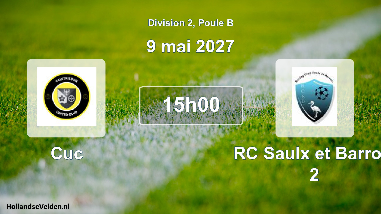 Match programmé: Cuc - RC Saulx et Barrois 2 (9 mai 2027)