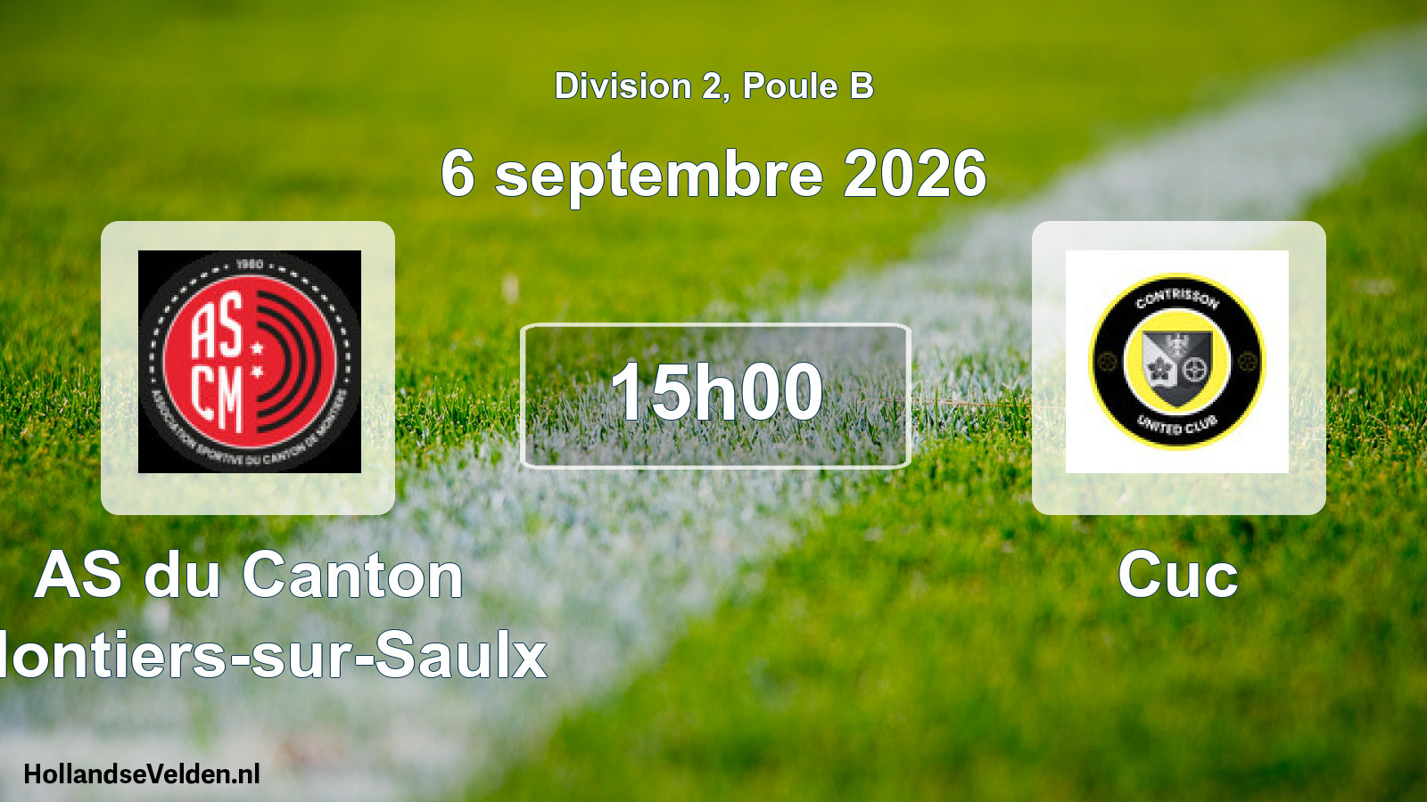 Match programmé: AS du Canton Montiers-sur-Saulx - Cuc (6 septembre 2026)