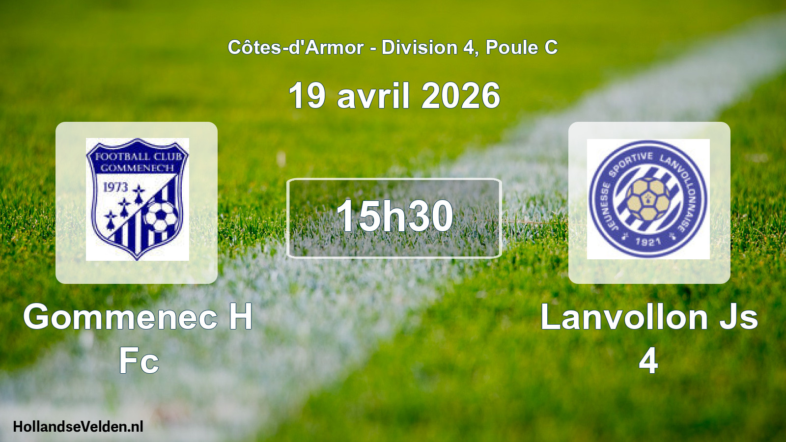 Scheduled Match: Gommenec H Fc - Lanvollon Js 4 (19 April 2026)