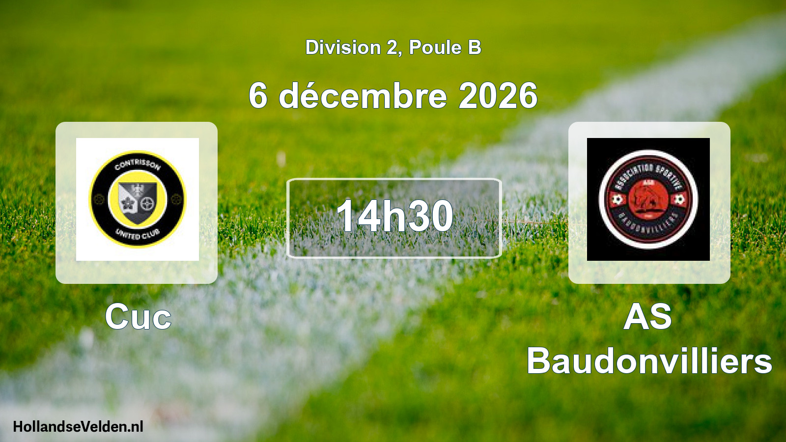 Match programmé: Cuc - AS Baudonvilliers (6 décembre 2026)