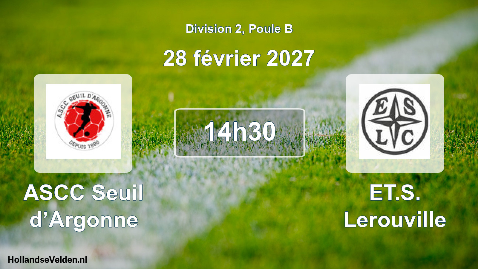 Match programmé: ASCC Seuil d’Argonne - ET.S. Lerouville (28 février 2027)