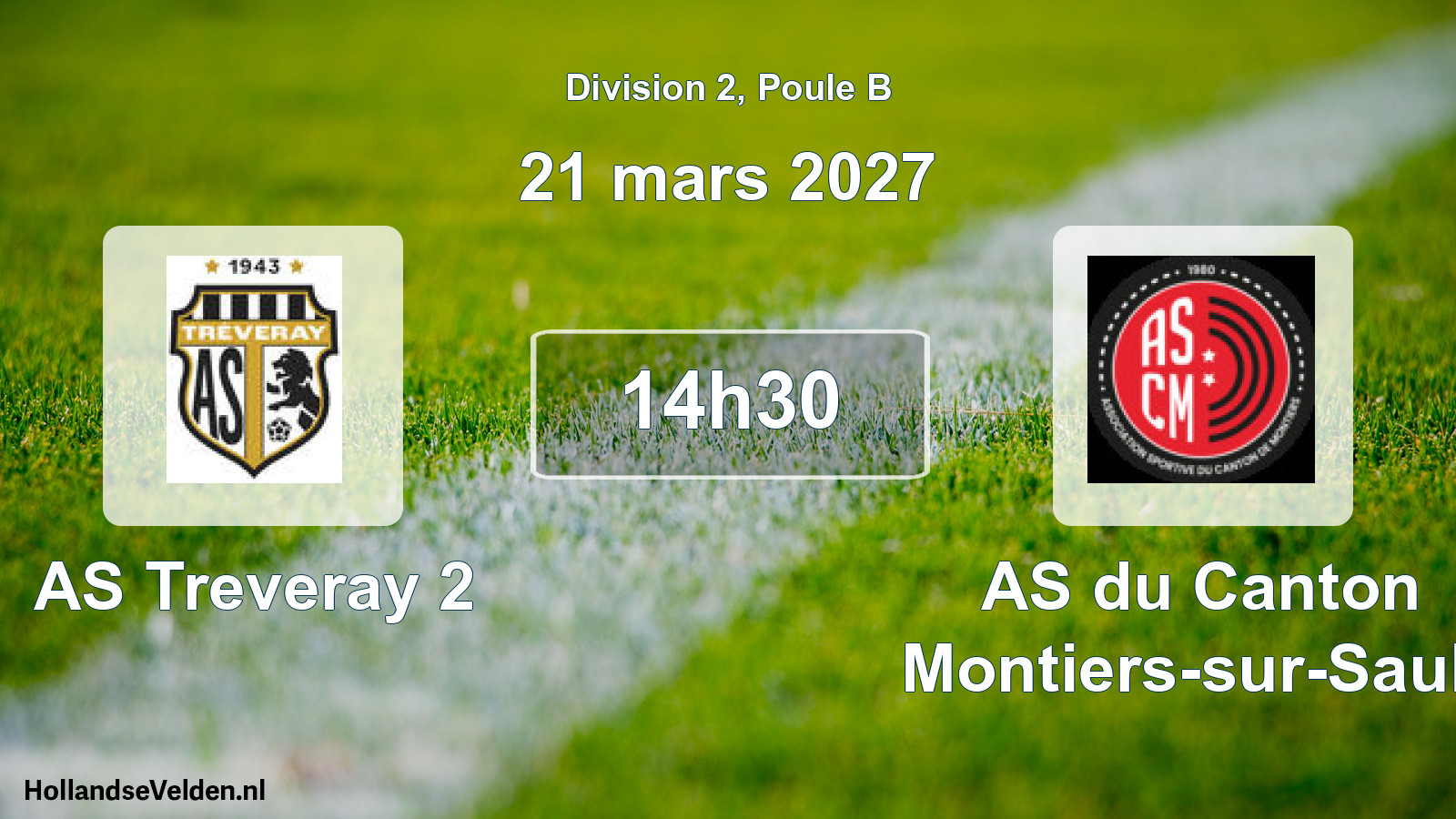 Match programmé: AS Treveray 2 - AS du Canton Montiers-sur-Saulx (21 mars 2027)