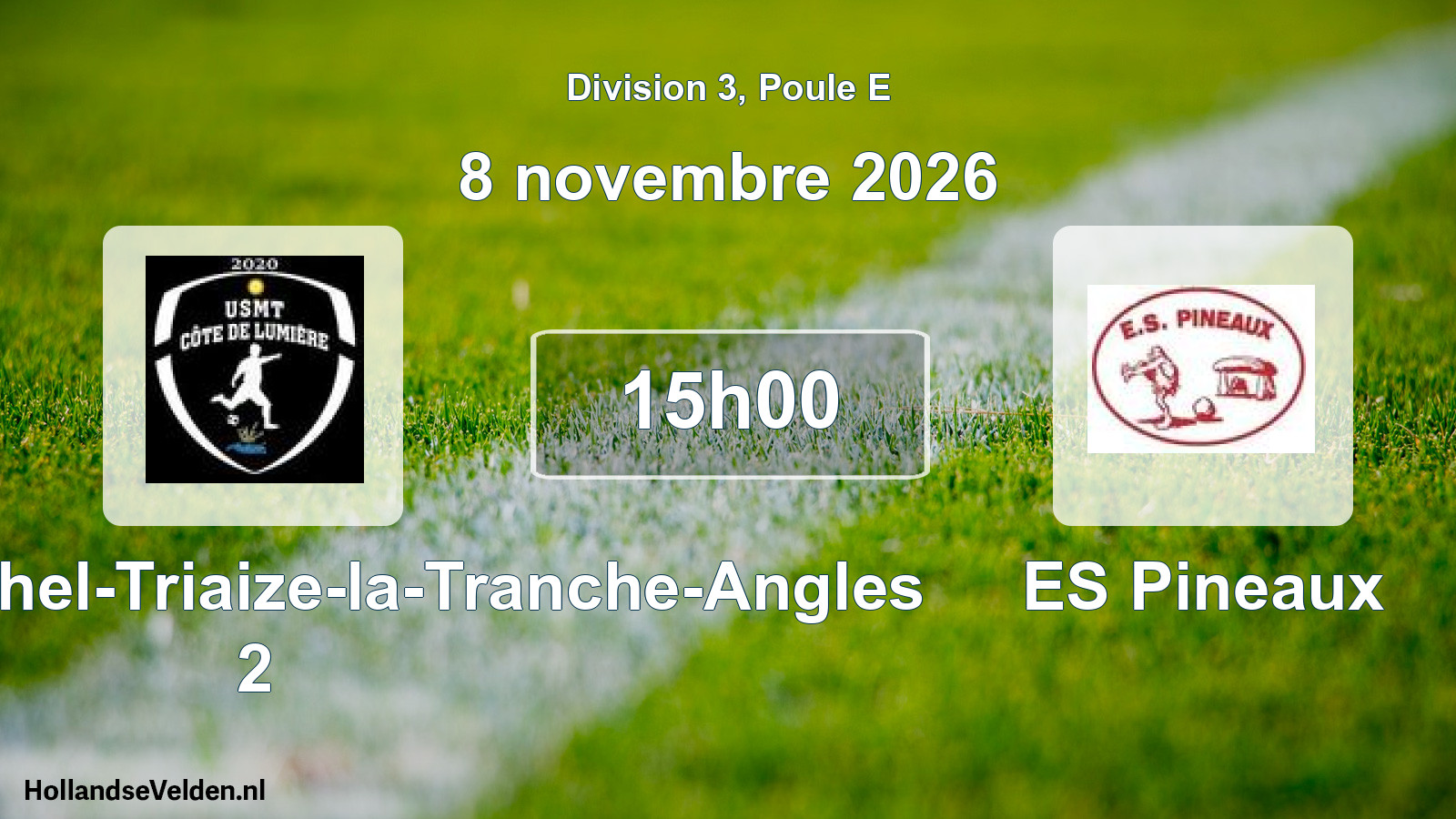 Match programmé: US Saint-Michel-Triaize-la-Tranche-Angles 2 - ES Pineaux (8 novembre 2026)